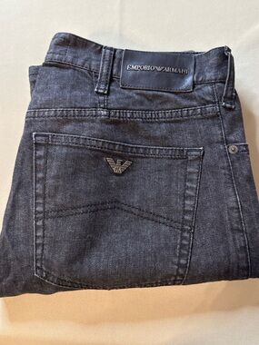 Emporio Armani Men’s Dark Gray Designer Jeans Size 34